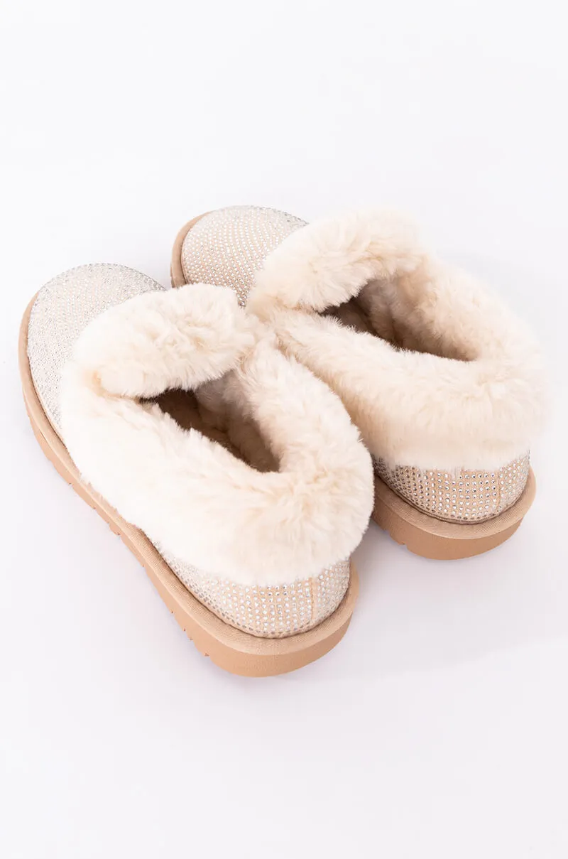 AZALEA WANG COZY ALL NIGHT FLAT SANDAL IN BEIGE