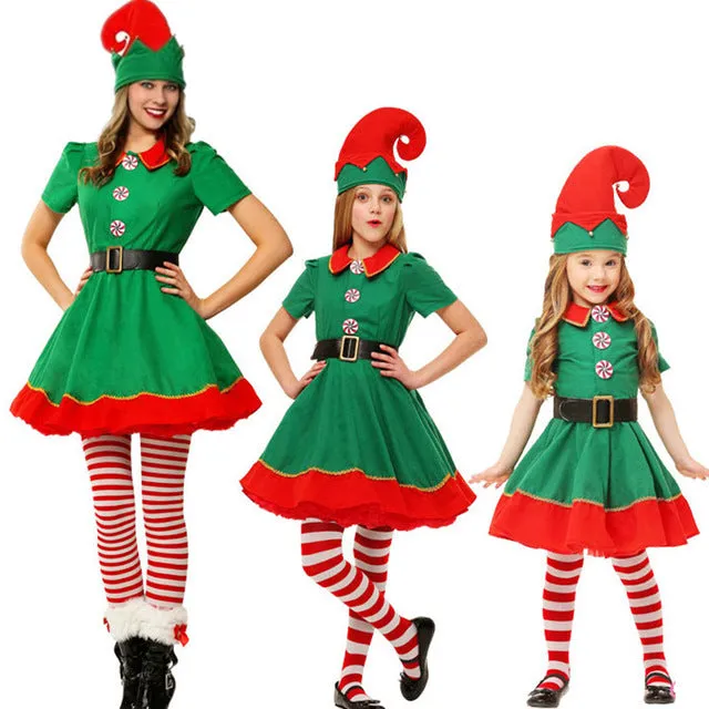 Christmas Little Elf Costume for Adults and Kids