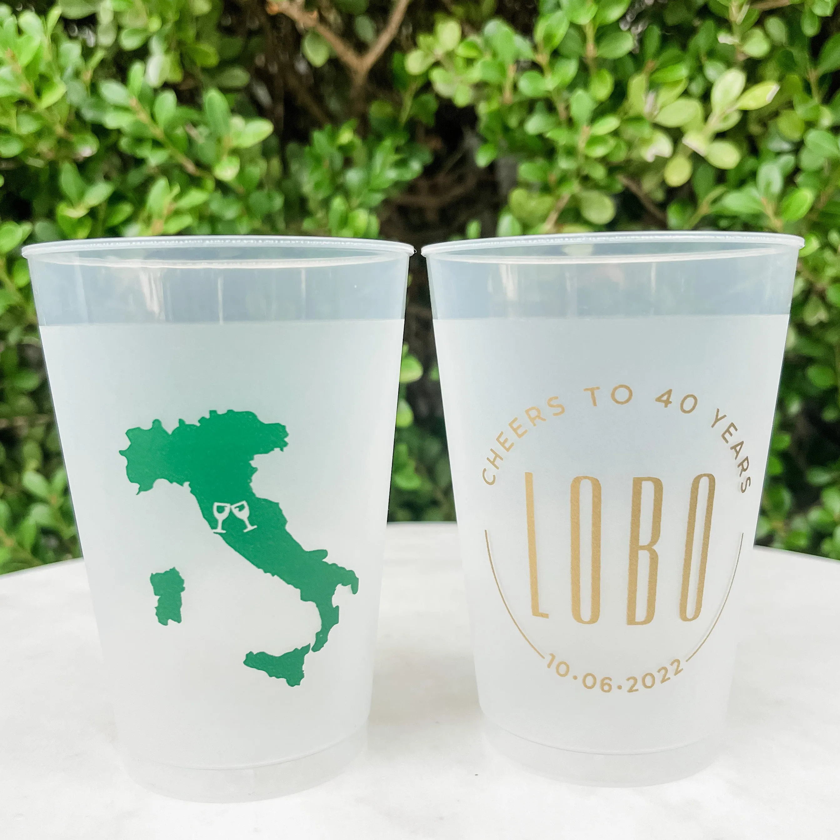 Custom Wedding Anniversary Shatterproof Cup Favor