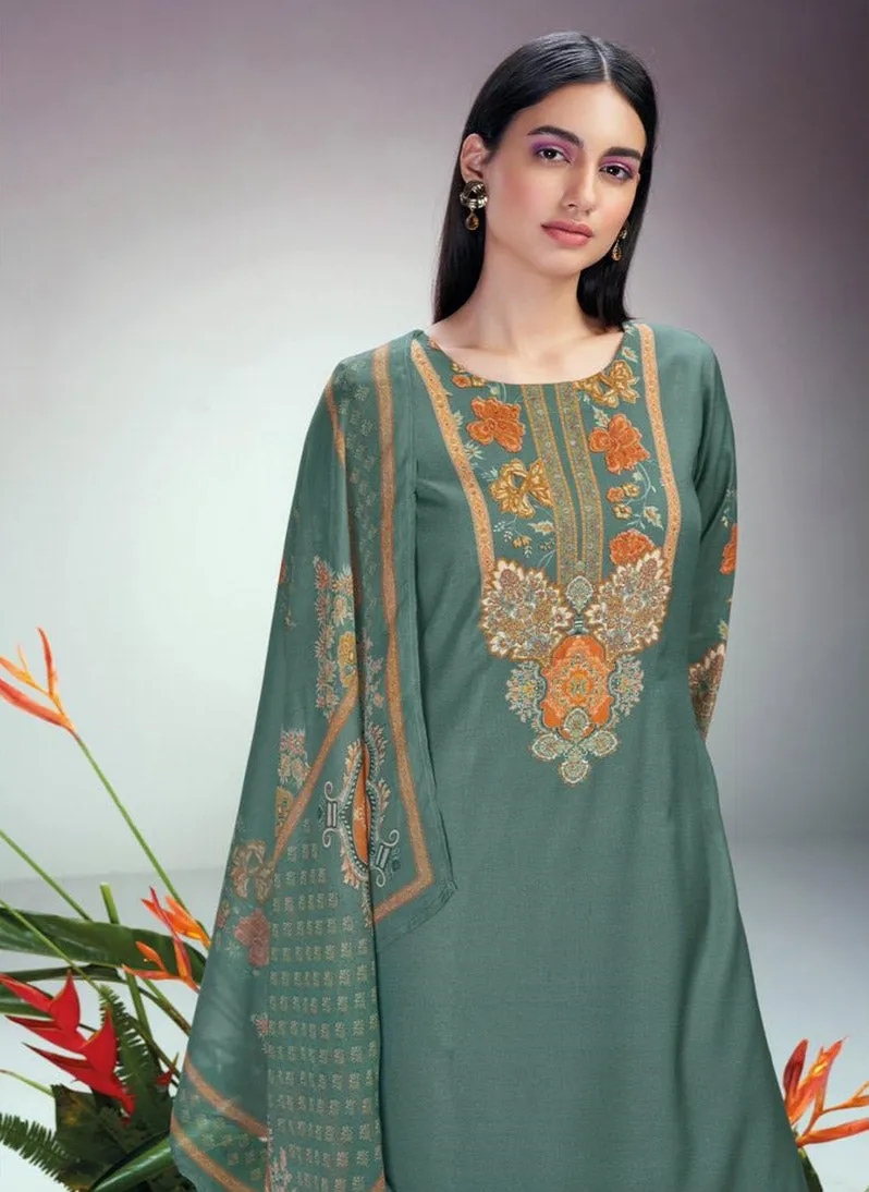 Ganga Unstitched Woolen Pashmina Winter Salwar Suit Dress Material