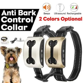 Rechargeable Anti-Bark Collar - Effective & Gentle Training Solution!