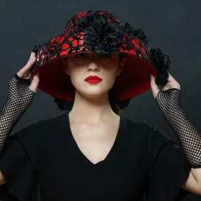 RNL4503-Lace Covered Dress Hat