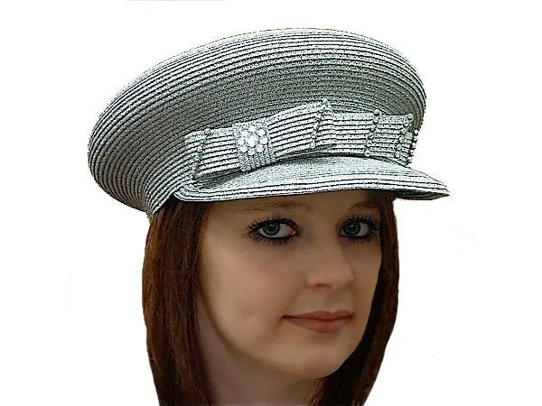 Silver Millinery Cap